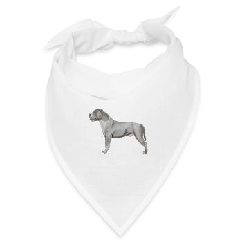 Staffordshire Bullterrier - Bandana Dreieckstuch - Weiß - Vorne