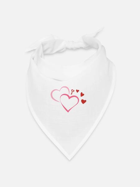 MyCutePicci_Cuori - Bandana Dreieckstuch - Weiß