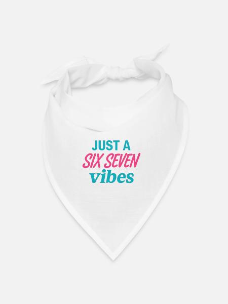 Just a Six Seven Vibes Neon - Bandana Dreieckstuch - Weiß