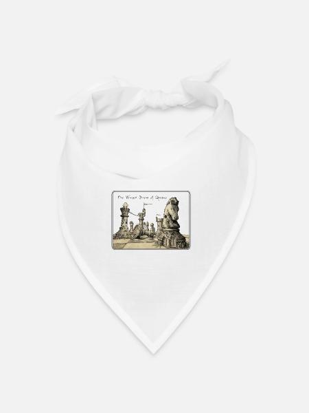 Geflügelter Traum der Königinnen - Bandana Dreieckstuch - Weiß