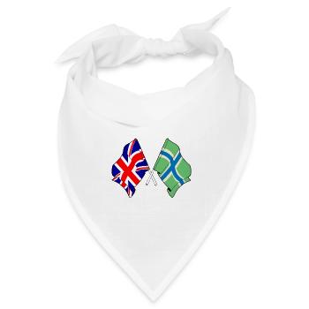 Gloucestershire- und Großbritannien-Flagge - Bandana Dreieckstuch - Weiß - Vorne