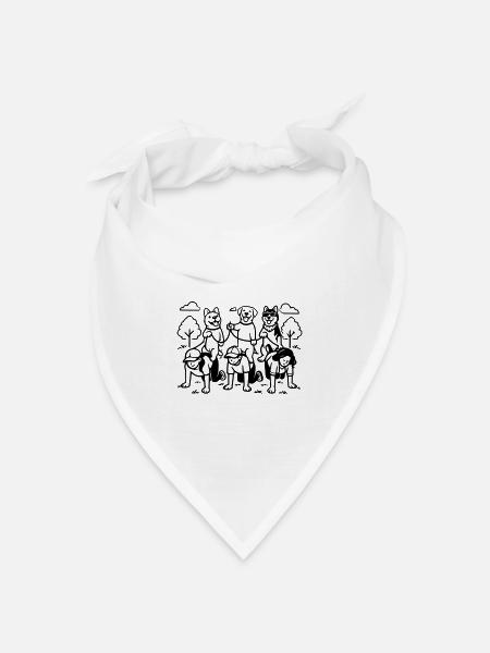 Gassi Gehen Dog Edition dog rules - Bandana Dreieckstuch - Weiß