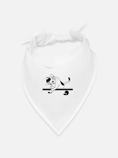 Katzenpower - Bandana Dreieckstuch - Weiß