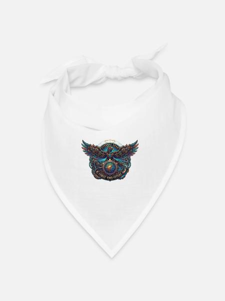 Ewiger Zahnrad-Adler - Bandana Dreieckstuch - Weiß
