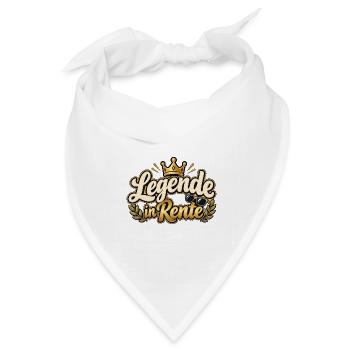 Legende in Rente - Abschied vom Arbeitsleben - Bandana Dreieckstuch - Weiß - Vorne