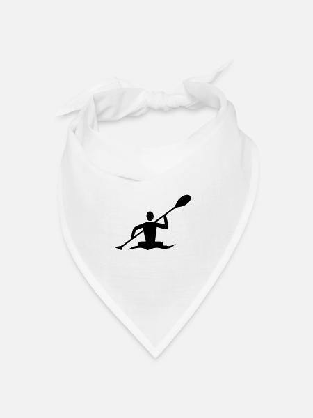Kanufahrer - Bandana Dreieckstuch - Weiß