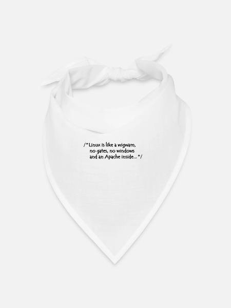 Linux is like a wigwam - Bandana Dreieckstuch - Weiß