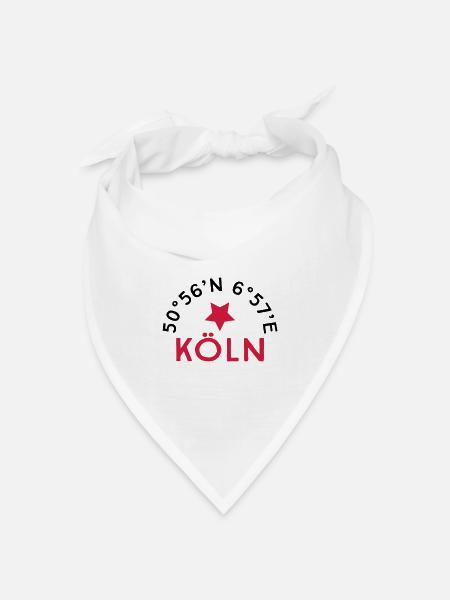 Köln - Bandana Dreieckstuch - Weiß