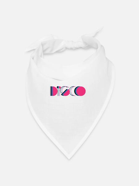 disco - Bandana Dreieckstuch - Weiß