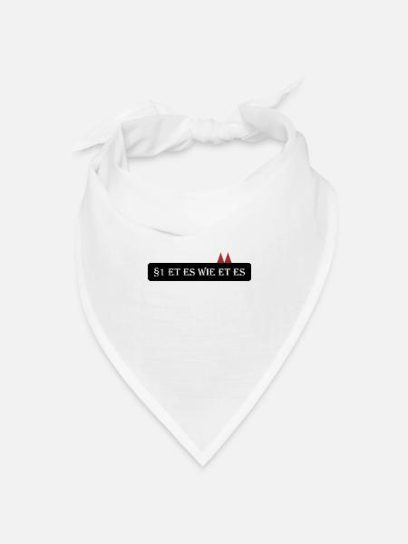 Artikel 1: Et es wie et es. - Et Kölsche - Bandana Dreieckstuch - Weiß