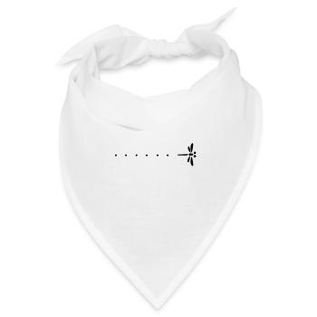 Passage libllule und Erstaunen - Bandana Dreieckstuch - Weiß - Vorne