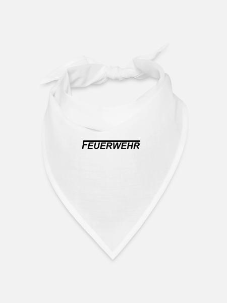 Feuerwehr - Bandana Dreieckstuch - Weiß
