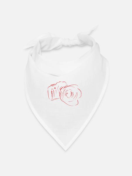 kamera - Bandana Dreieckstuch - Weiß
