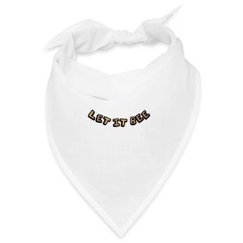 Let It Bee Imker Logo - Bandana Dreieckstuch - Weiß - Vorne