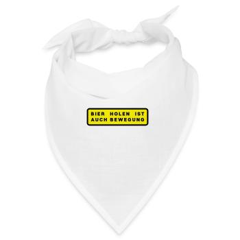 BIER HOLEN IST AUCH BEWEGUNG - Bandana Dreieckstuch - Weiß - Vorne