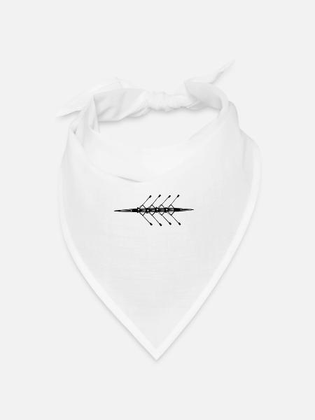 Rudern, Ruderboot, Vierer - Bandana Dreieckstuch - Weiß