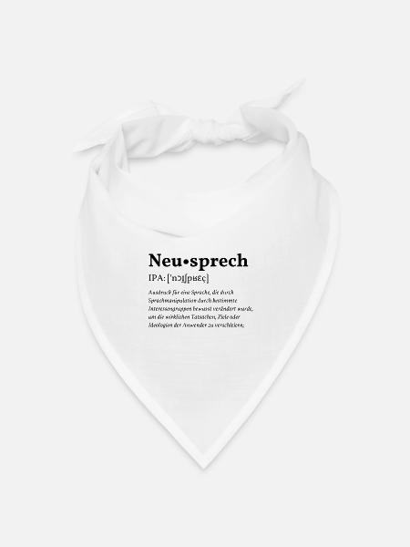 NeuSprech - Bandana Dreieckstuch - Weiß