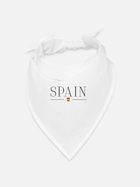 Spanien - Bandana Dreieckstuch - Weiß