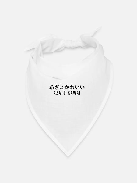 Japanisch - Bandana Dreieckstuch - Weiß