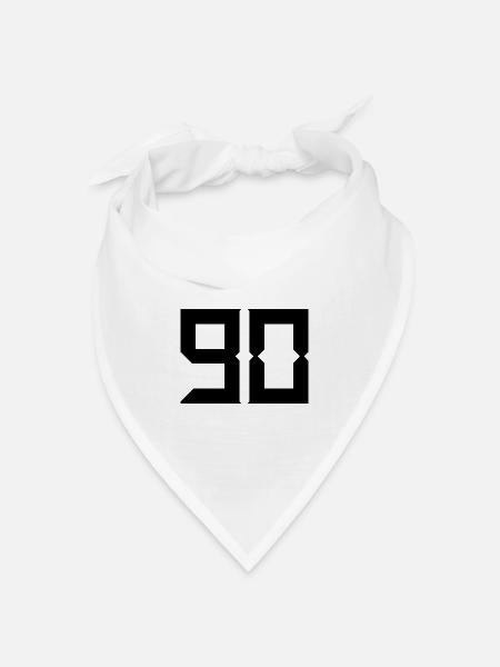 90. HERZLICHEN GLÜCKWUNSCH ZUM GEBURTSTAG. ALLES GUTE ZUM GEBURTSTAG! - Bandana Dreieckstuch - Weiß