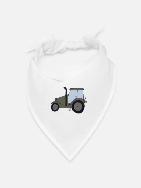 traktor oldtimer - Bandana Dreieckstuch - Weiß