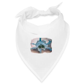 Der Traum von der Insel - Bandana Dreieckstuch - Weiß - Vorne