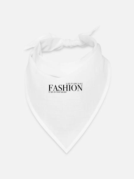 Mode - Drehen Sie sich nach links, drehen Sie sich nach rechts. - Bandana Dreieckstuch - Weiß
