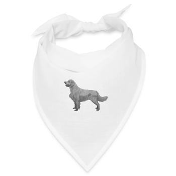 Golden Retriever Markierung - Bandana Dreieckstuch - Weiß - Vorne