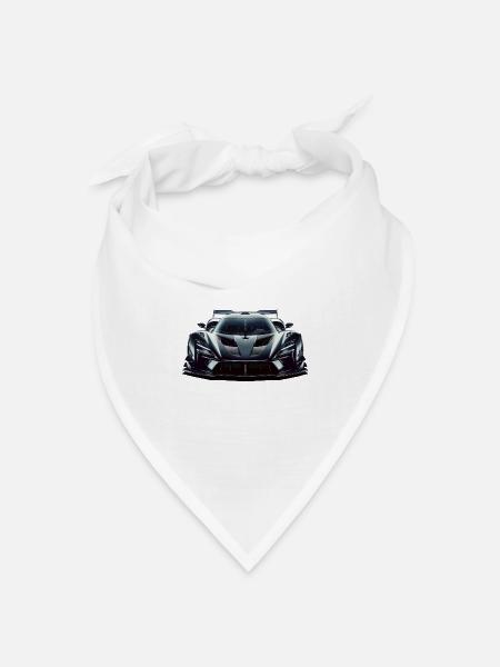 Futuristischer, extrem leistungsstarker Rennwagen - Bandana Dreieckstuch - Weiß