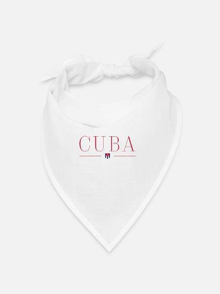 Ich liebe Kuba - Bandana Dreieckstuch - Weiß