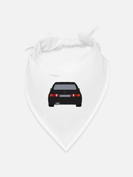 Retro Sportwagen Silhouette Design - Bandana Dreieckstuch - Weiß