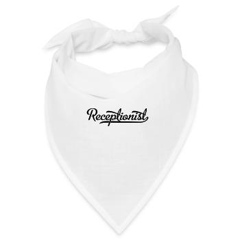 Rezeptionist - Bandana Dreieckstuch - Weiß - Vorne