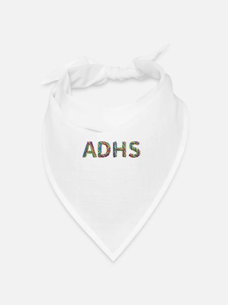 ADHS - Bandana Dreieckstuch - Weiß