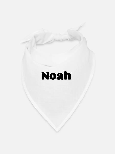 Vorname Noah Geschenk - Bandana Dreieckstuch - Weiß