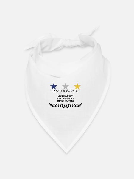 Zollbeamter - Bandana Dreieckstuch - Weiß