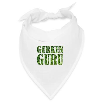 GURKENGURU Gurkenanbau Gärtner Gartenfreund - Bandana Dreieckstuch - Weiß - Vorne