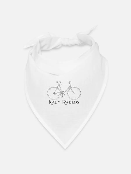 Kaum Radlos – Minimal Fahrrad Statement für Biker - Bandana Dreieckstuch - Weiß