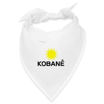 Kobane_Kurdistan_Sonne - Bandana Dreieckstuch - Weiß - Vorne
