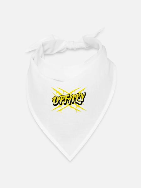 Grafschaft Offaly, Irland - Bandana Dreieckstuch - Weiß