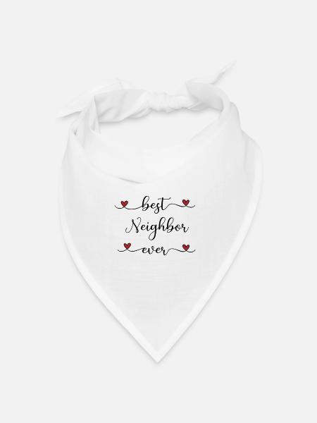 bester Nachbar - Bandana Dreieckstuch - Weiß