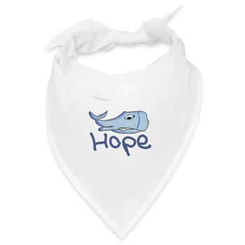 Hope der kranke Wal  Buckelwal als cartoon - Bandana Dreieckstuch - Weiß - Vorne
