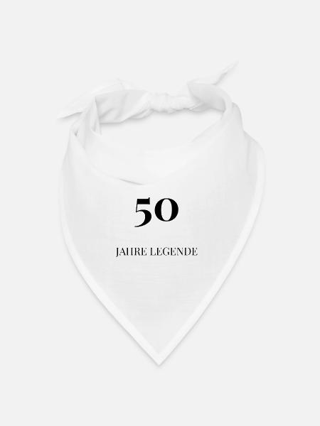 50 Jahre Legende - Bandana Dreieckstuch - Weiß