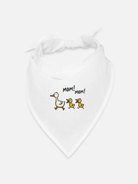 Ente Küken Mama Lustig Muttertag Geschenk - Bandana Dreieckstuch - Weiß