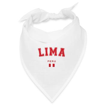 Lima Peru College Look - Bandana Dreieckstuch - Weiß - Vorne
