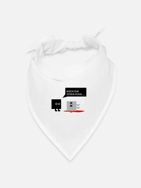 dead pixel_german - Bandana Dreieckstuch - Weiß