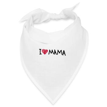 i_love_mama - Bandana Dreieckstuch - Weiß - Vorne