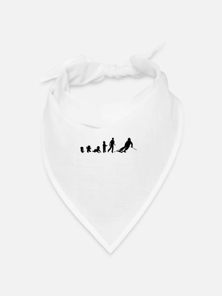 Entwicklung der Menschenrechte Ski-Sport - Bandana Dreieckstuch - Weiß