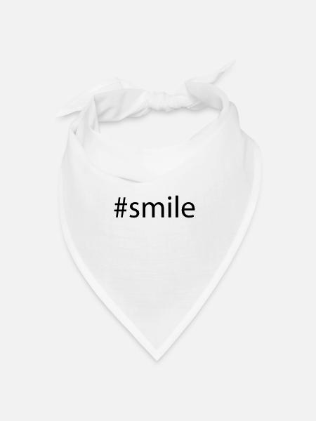 #smile - Bandana Dreieckstuch - Weiß