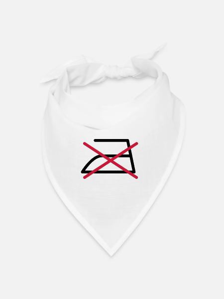 KEIN BÜGELN! - Bandana Dreieckstuch - Weiß