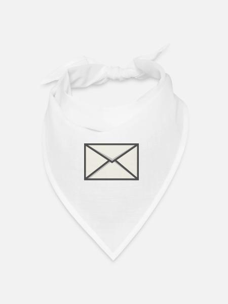 Brief - Bandana Dreieckstuch - Weiß